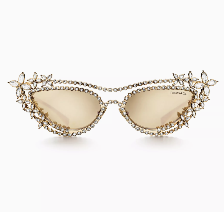 Tiffany & Co. Tiffany Eyewear Sunglasses in Gold-plated Metal with Mirrored Lenses
