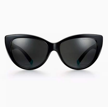 Tiffany & Co. Tiffany T Sunglasses in Black Acetate with Dark Gray Lenses