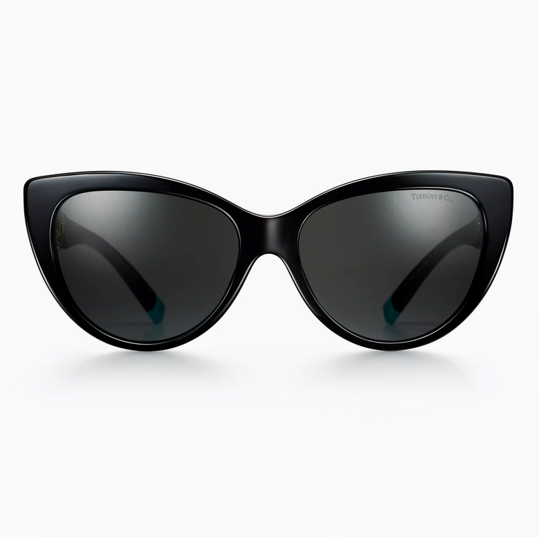 Tiffany & Co. Tiffany T Sunglasses in Black Acetate with Dark Gray Lenses