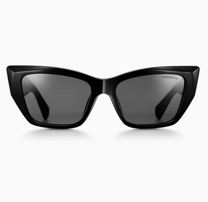 Tiffany & Co. Tiffany Eyewear Sunglasses in Black Acetate with Dark Gray Lenses
