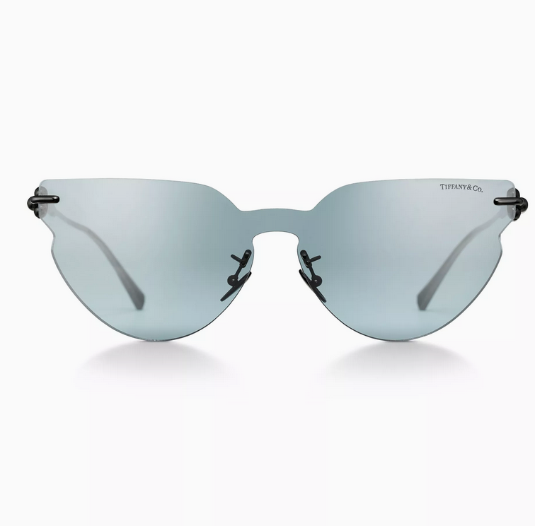Tiffany & Co. Tiffany HardWear Sunglasses in Titanium with Blue Lenses