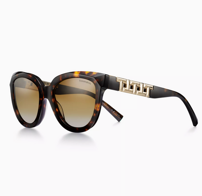Tiffany & Co. Tiffany T True Sunglasses in Tortoise Acetate with Brown Gradient Lenses