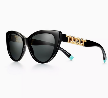 Tiffany & Co. Tiffany T Sunglasses in Black Acetate with Dark Gray Lenses