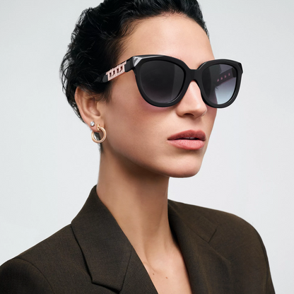 Tiffany & Co. Tiffany T True Sunglasses in Black Acetate with Gray Lenses