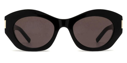 Saint Laurent YSL SL639 001 Sunglasses Black Frame Dark Lenses Oversized Cat Eye