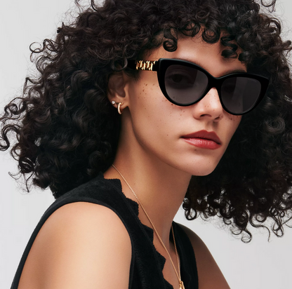 Tiffany & Co. Tiffany T Sunglasses in Black Acetate with Dark Gray Lenses
