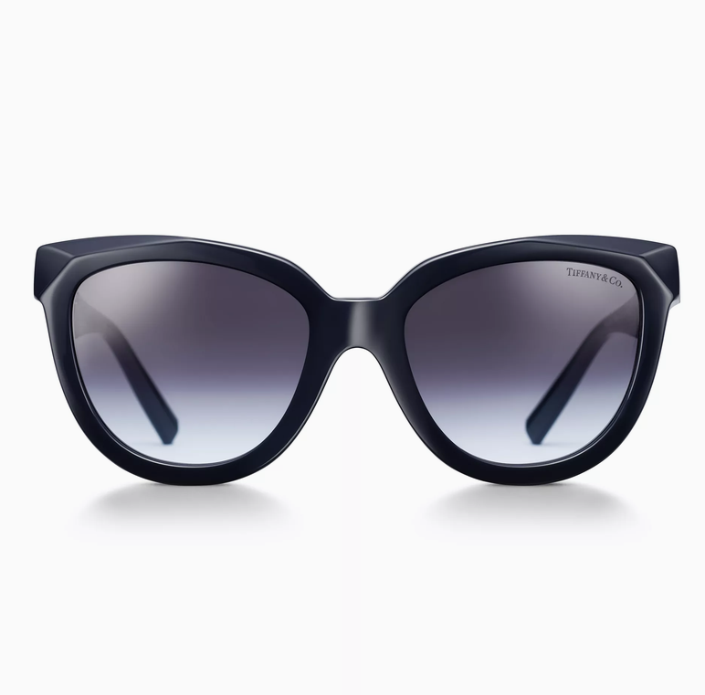 Tiffany & Co. Tiffany T True Sunglasses in Dark Blue Acetate with Violet Gray Gradient Lenses