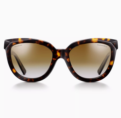 Tiffany & Co. Tiffany T True Sunglasses in Tortoise Acetate with Brown Gradient Lenses