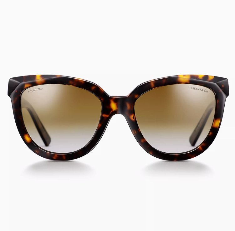 Tiffany & Co. Tiffany T True Sunglasses in Tortoise Acetate with Brown Gradient Lenses