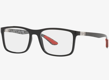 Ray-Ban RX8908 2000 Black Rectangular Optical Eyeglasses Frame 55mm Unisex