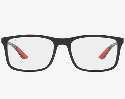Ray-Ban RX8908 2000 Black Rectangular Optical Eyeglasses Frame 55mm Unisex