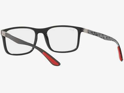 Ray-Ban RX8908 2000 Black Rectangular Optical Eyeglasses Frame 55mm Unisex