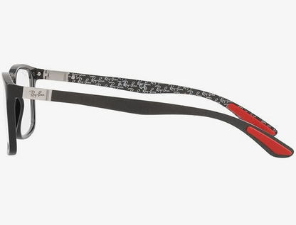 Ray-Ban RX8908 2000 Black Rectangular Optical Eyeglasses Frame 55mm Unisex