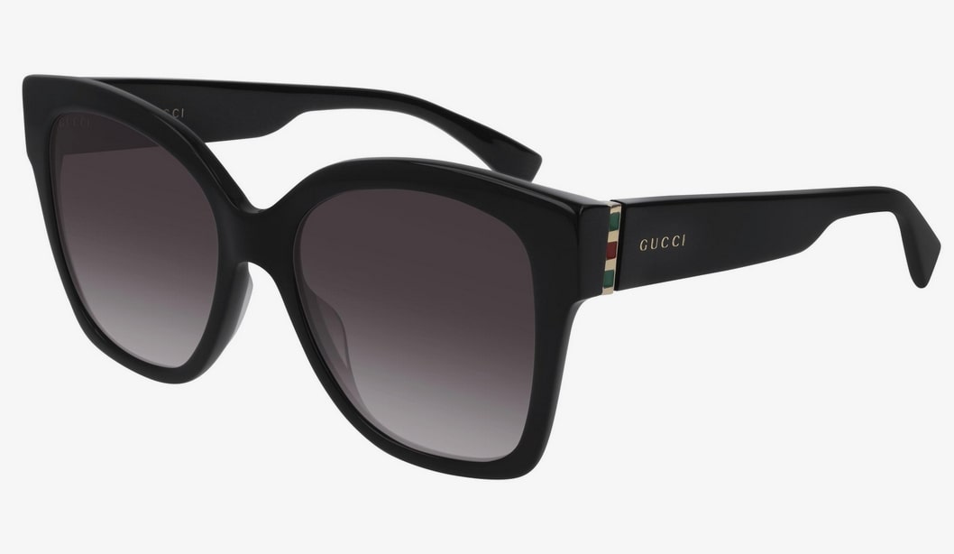 Gucci GG0459S Butterfly Sunglasses – Black Frame with Gradient Grey Lenses