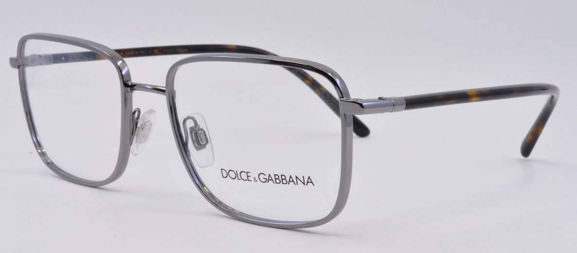 Dolce & Gabbana DG1306 04 Optical Eyeglasses Gunmetal Metal Square Frame