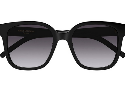 Saint Laurent YSL SL105 002 Monogram Oversized Sunglasses Black Frame