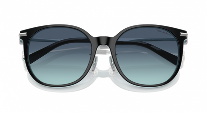 Tiffany & Co TF4224D 80559S Sunglasses Black & Tiffany Blue Frame Azure Gradient Lens