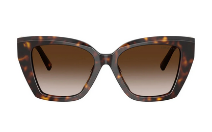 Tiffany & Co TF4239U 80153B Tortoiseshell Square Sunglasses Brown Gradient Lens