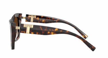 Tiffany & Co TF4239U 80153B Tortoiseshell Square Sunglasses Brown Gradient Lens
