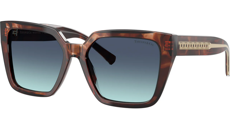 Tiffany & Co TF4235 84219S Spotted Brown Havana Gradient Sunglasses