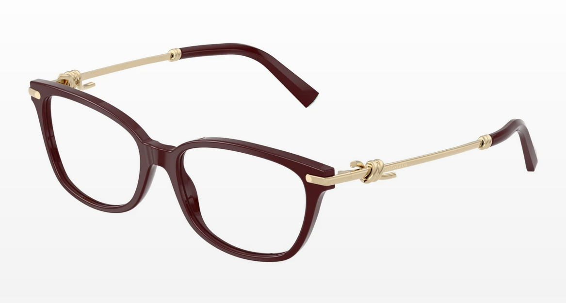 Tiffany & Co TF2281 8389 Burgundy & Gold Square Eyeglasses Women’s Optical Frame