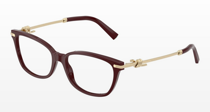 Tiffany & Co TF2281 8389 Burgundy & Gold Square Eyeglasses Women’s Optical Frame