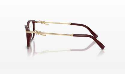 Tiffany & Co TF2281 8389 Burgundy & Gold Square Eyeglasses Women’s Optical Frame