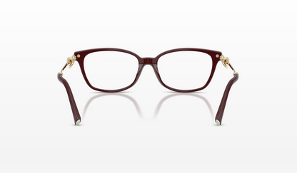 Tiffany & Co TF2281 8389 Burgundy & Gold Square Eyeglasses Women’s Optical Frame