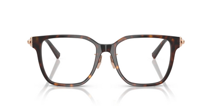 Tiffany & Co TF2274D 8015 Havana Eyeglasses Rose Gold Accent Optical Frame