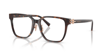 Tiffany & Co TF2274D 8015 Havana Eyeglasses Rose Gold Accent Optical Frame
