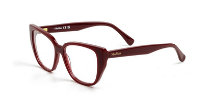 MaxMara MM5212 069 Burgundy Cat Eye Eyeglasses & Magnetic Clip-On Sunglasses