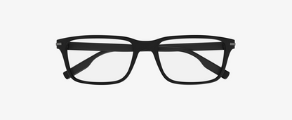 Montblanc MB0252O 001 Black Rectangular Optical Eyeglasses Carbon Fiber Temples