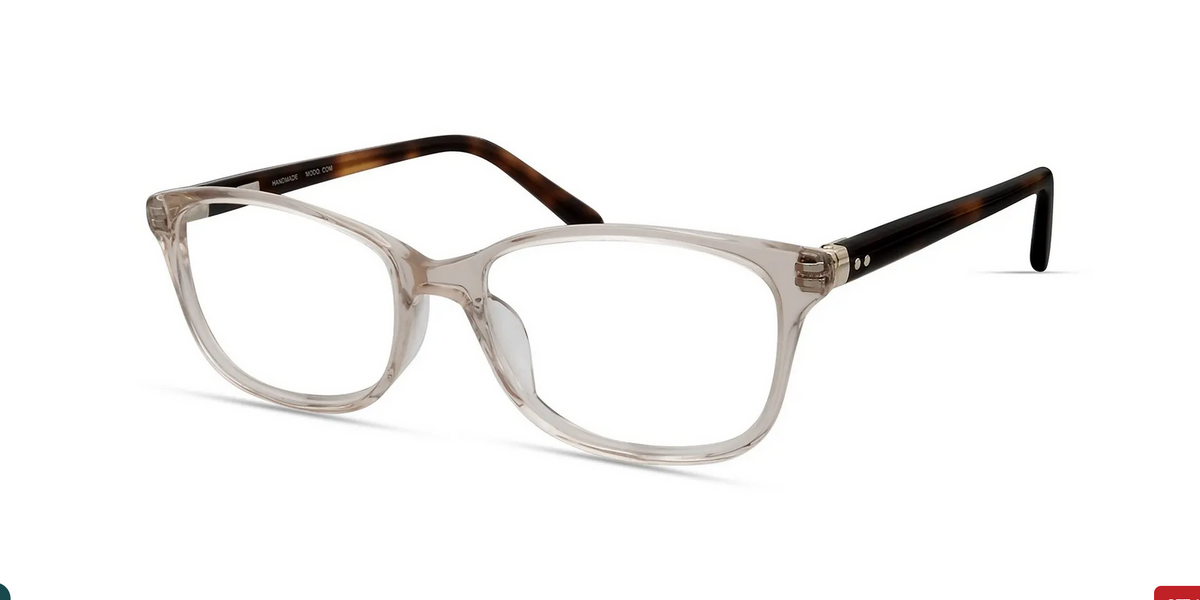 Modo 6523 Nude Crystal Eyeglasses Clear Frame Havana Temples