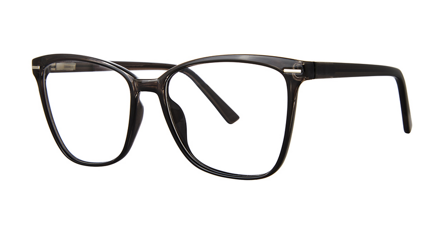 Modern Plastic Appoint Eyeglasses Square Cat Eye Shape Black Frame, 55-17-140